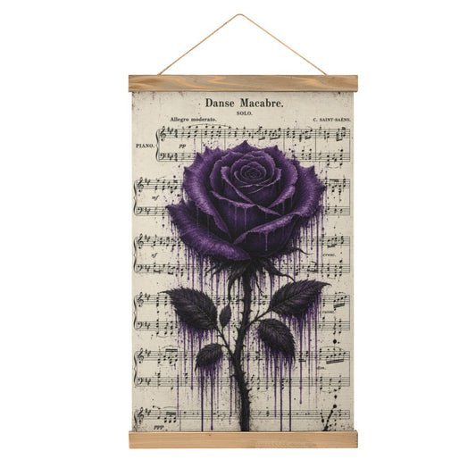 Linen Canvas Wall Art Rose Song