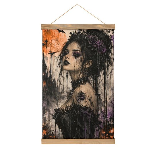 Linen Canvas Wall Art Gothic Halloween