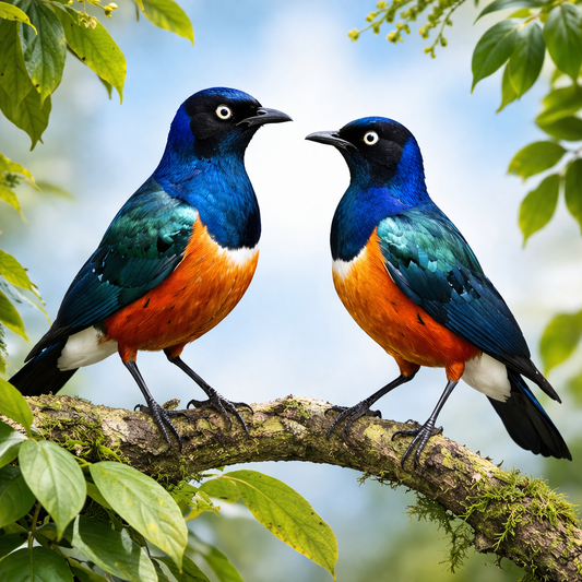 Diamond Art 16x16 Superb Starling bird